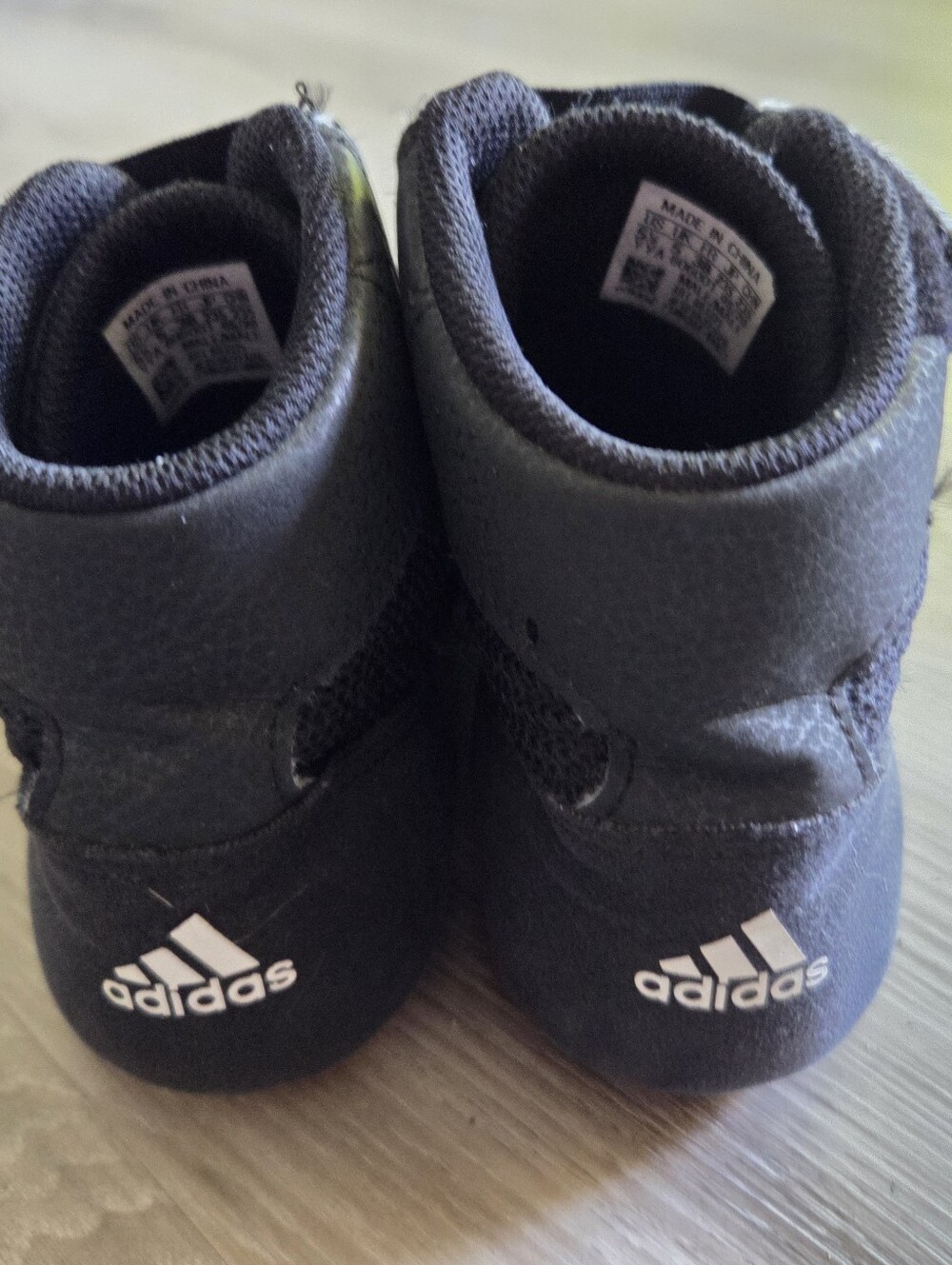 Adidas HVC AQ3325 Men's US 5.5‎ Black/White Suede Mesh Lace Up Wrestling Shoes - Picture 7 of 12
